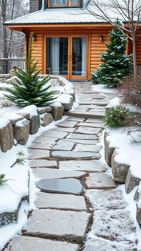 Rustic stone paths