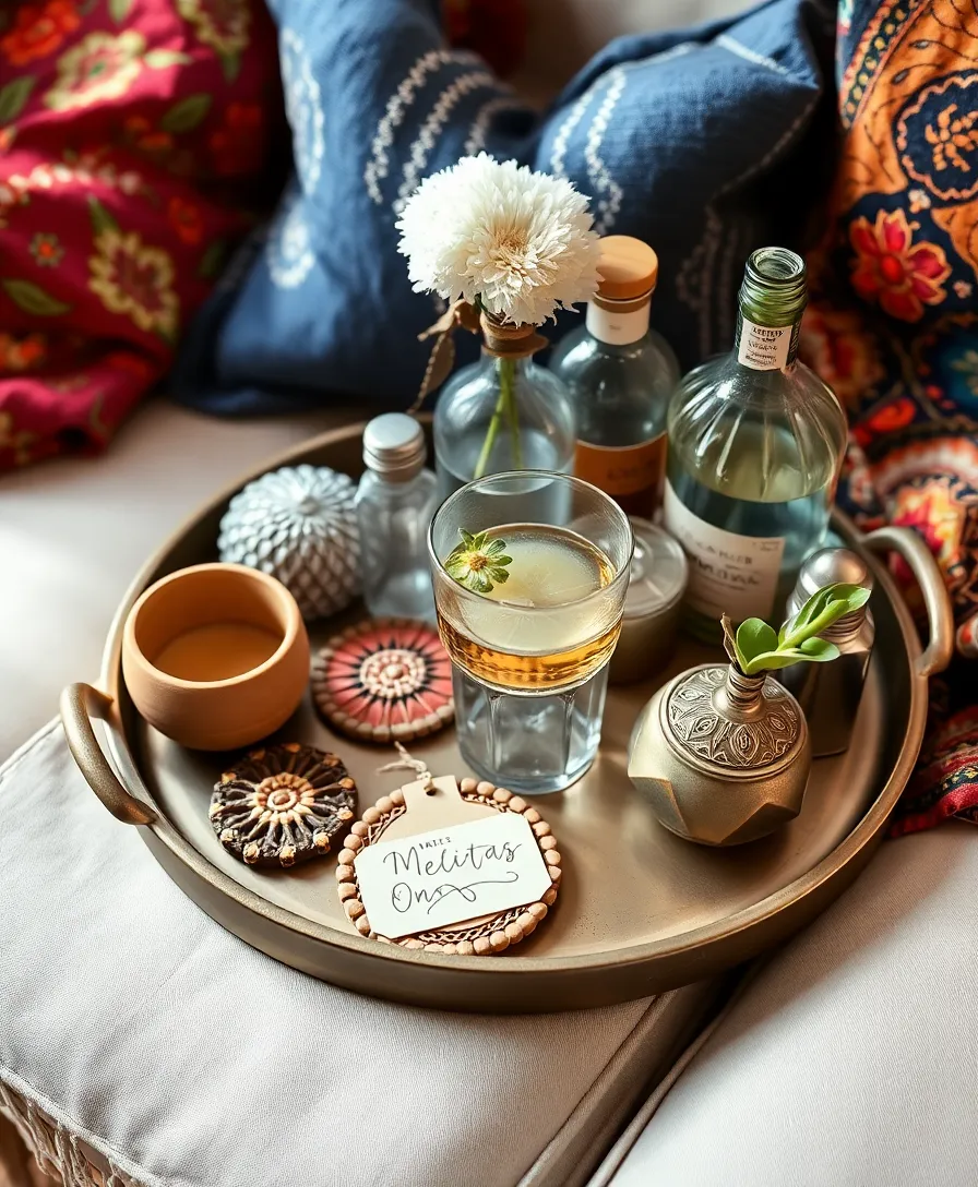 Boho Chic Bar Tray Styling: Create a Relaxed Atmosphere for Your Next Gathering - 13. DIY Decor Elements