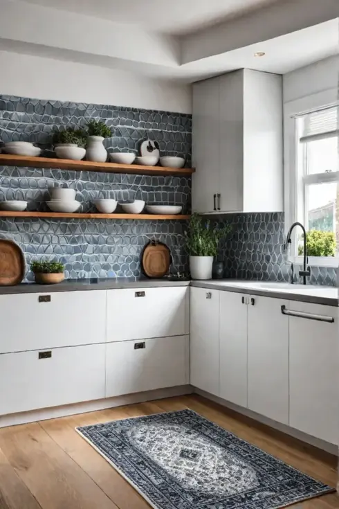 Eclectic kitchen interior