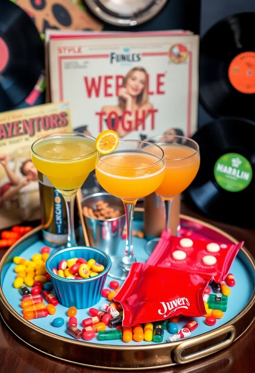 Themed Bar Tray Ideas for Movie Night at Home: Create the Perfect Atmosphere - Decades Night: A Journey Through Time