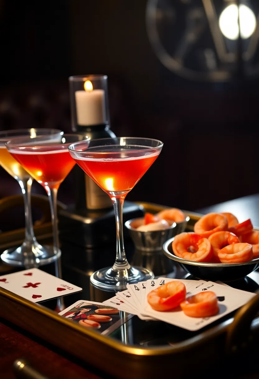 Themed Bar Tray Ideas for Movie Night at Home: Create the Perfect Atmosphere - Murder Mystery: Mesmerizing Elegance