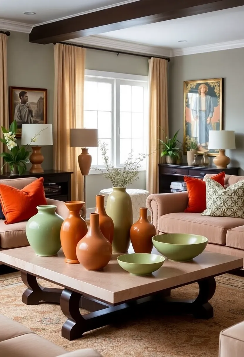 Discover the secret to a cozy home: 21 decorating hacks in earthy terracotta and sage green! - 21. Terracotta and sage green accent pieces