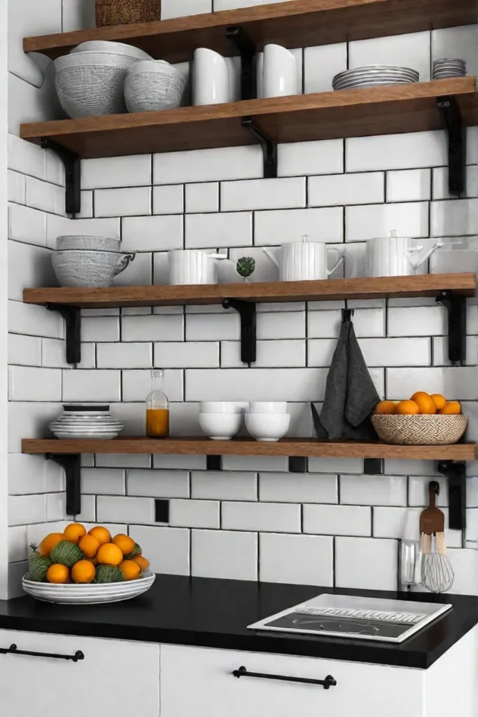 Classic white kitchen with wooden accents