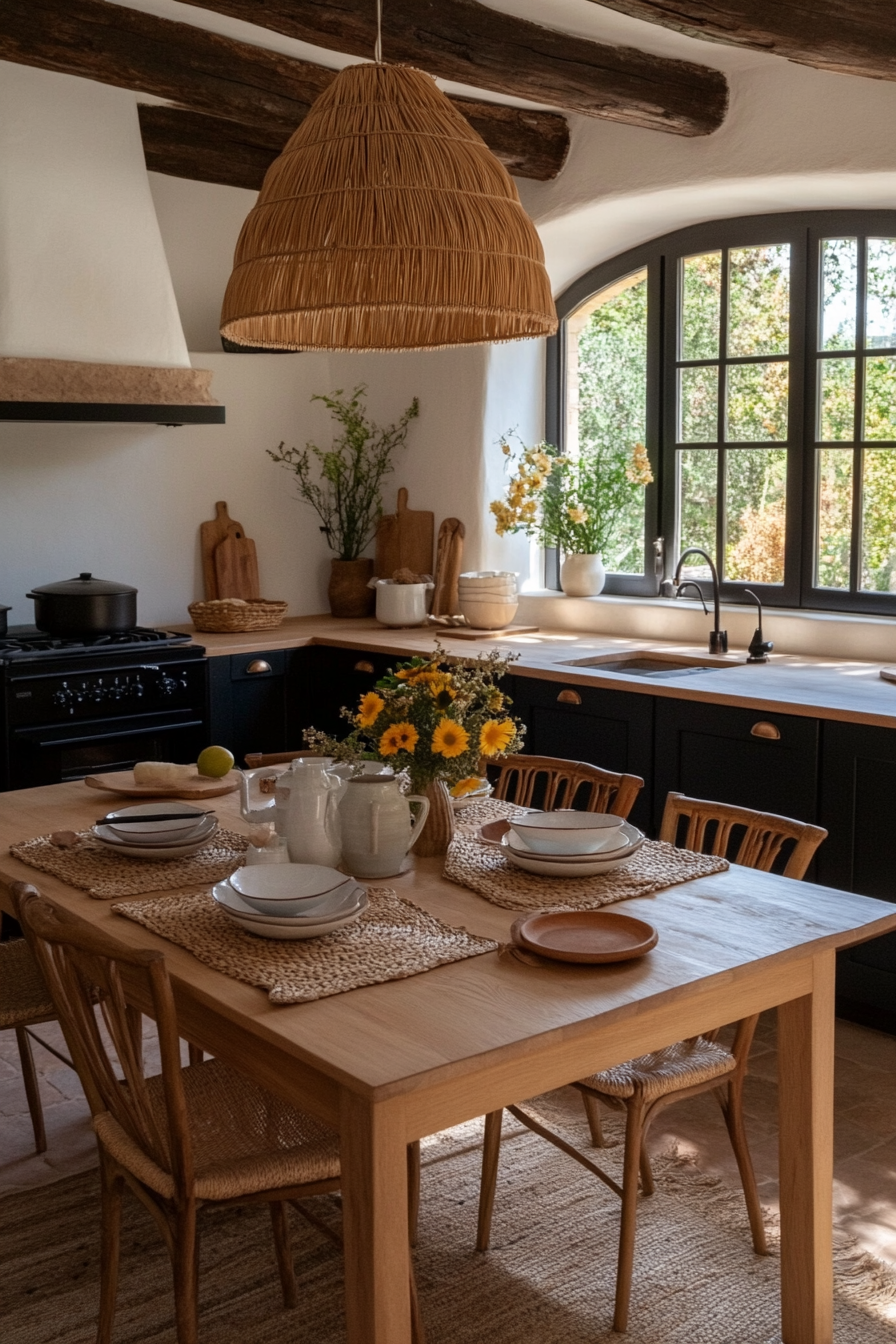 Handmade ceramic dishes in a kitchen