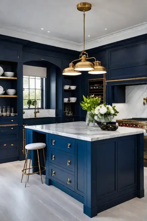 Spacious kitchen with functional work area