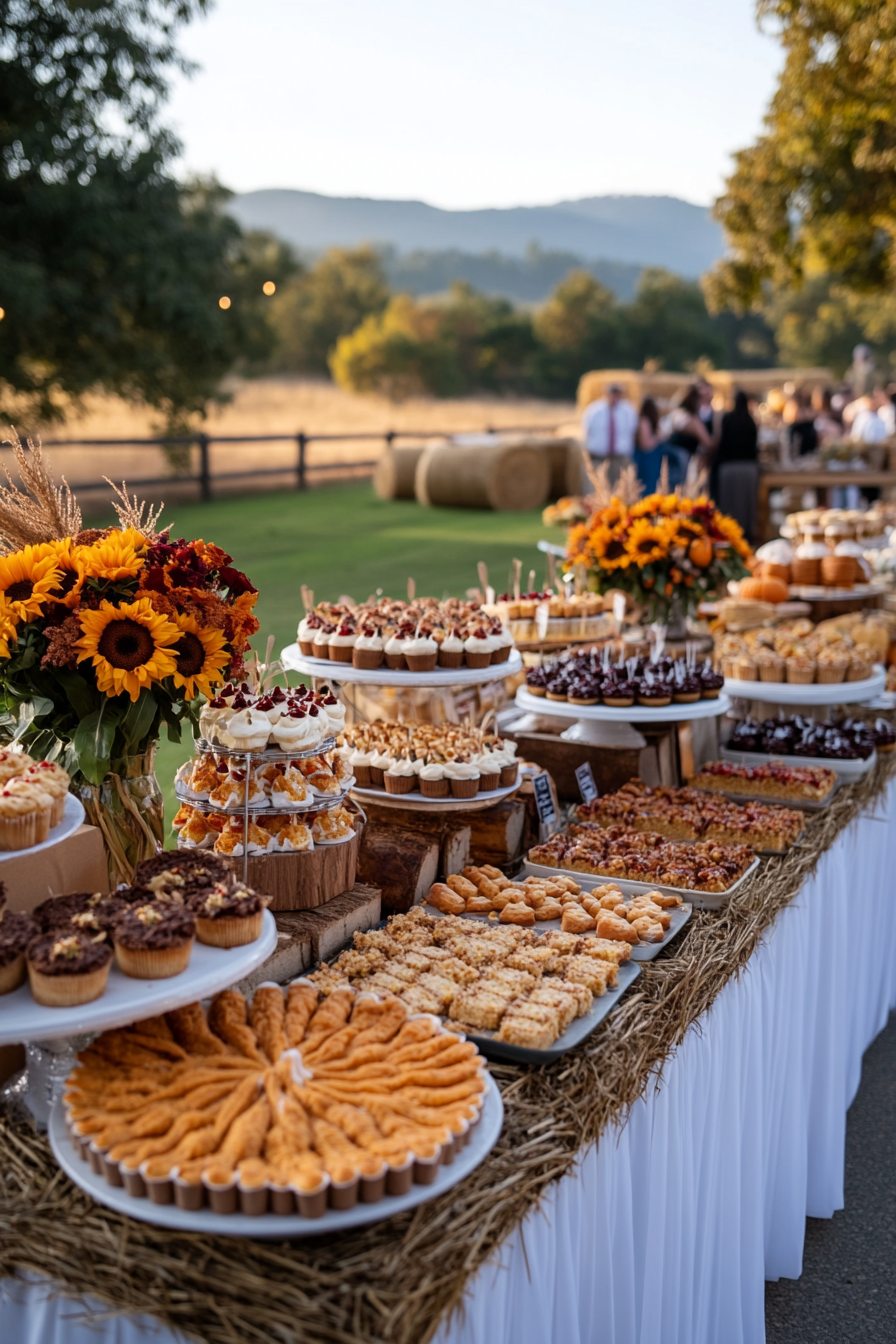 Harvest themed baby shower with fall decorations