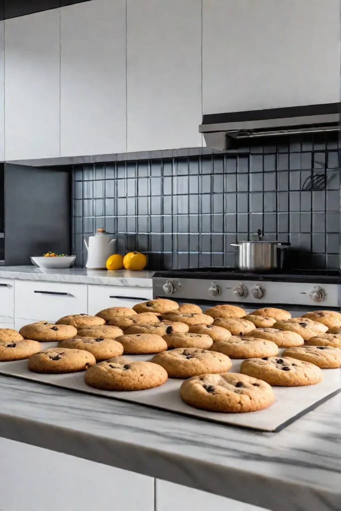 Classic kitchen countertops made of heat-resistant marble