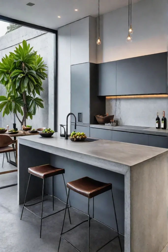 Concrete countertops for industrial kitchens