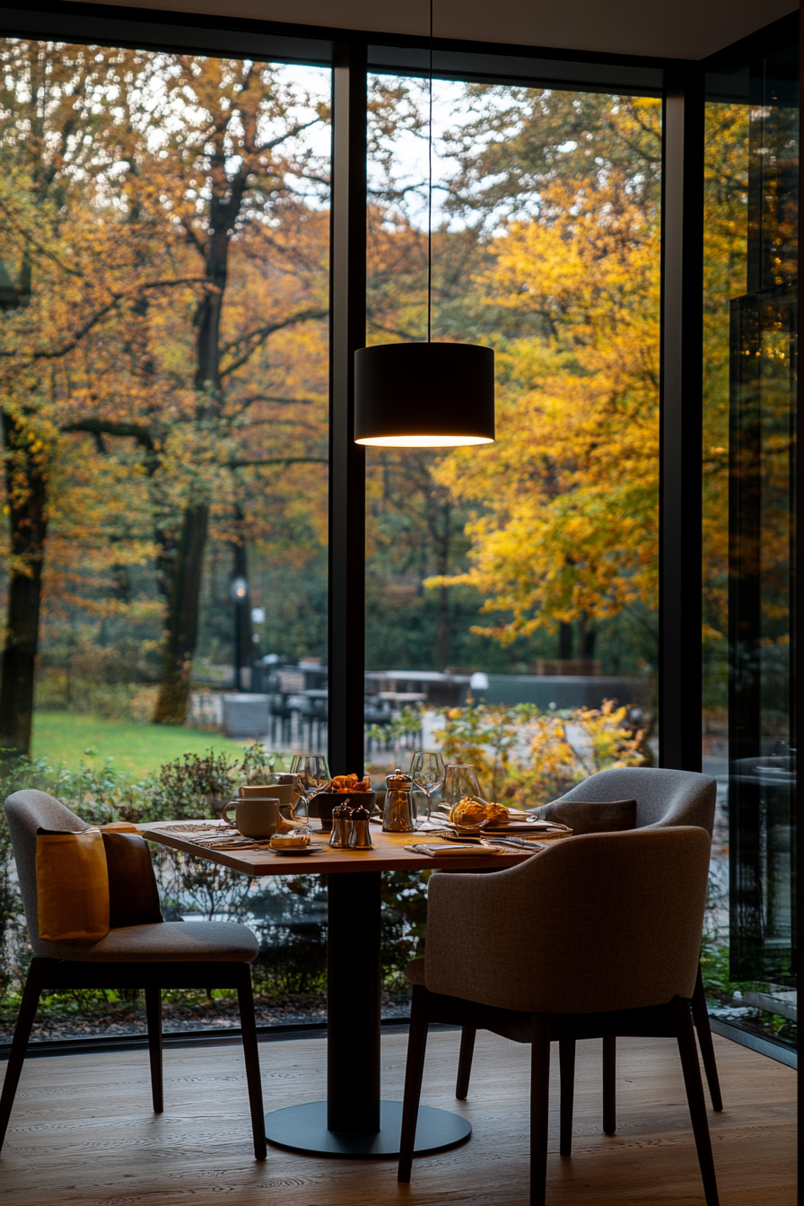 Well-lit breakfast nook