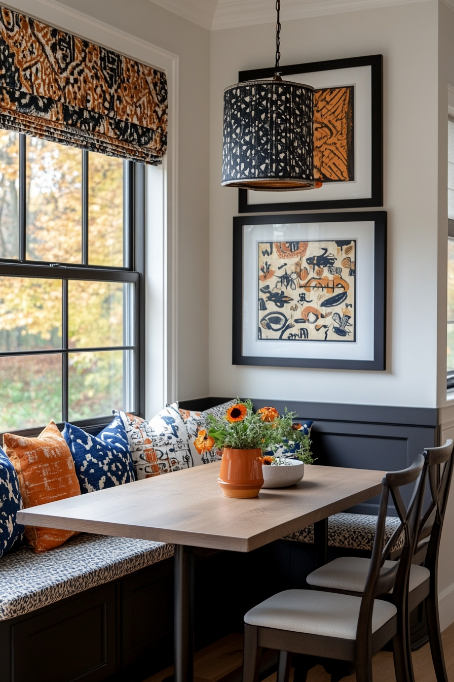 Breakfast nook with built-in bench