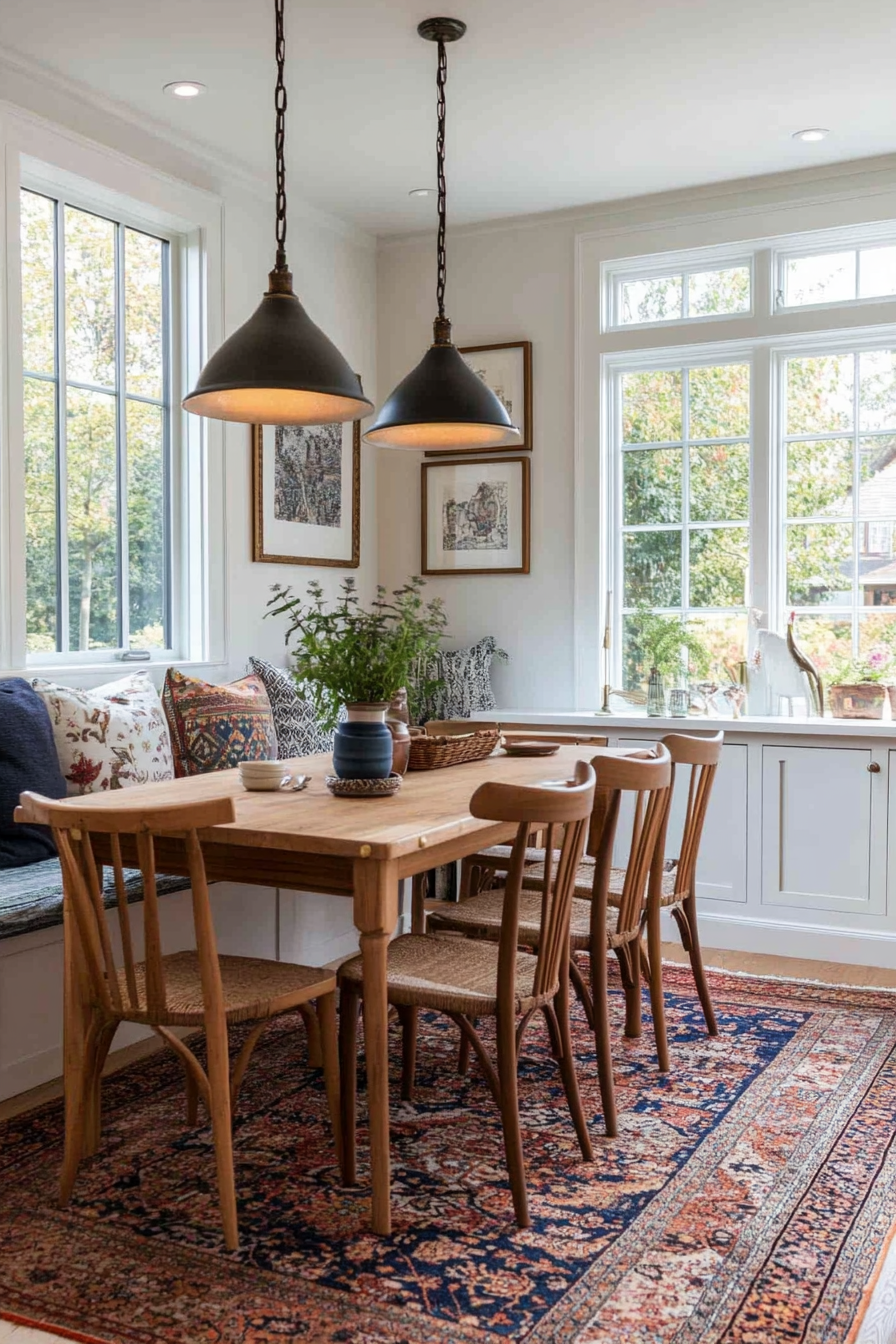 Industrial style breakfast nook