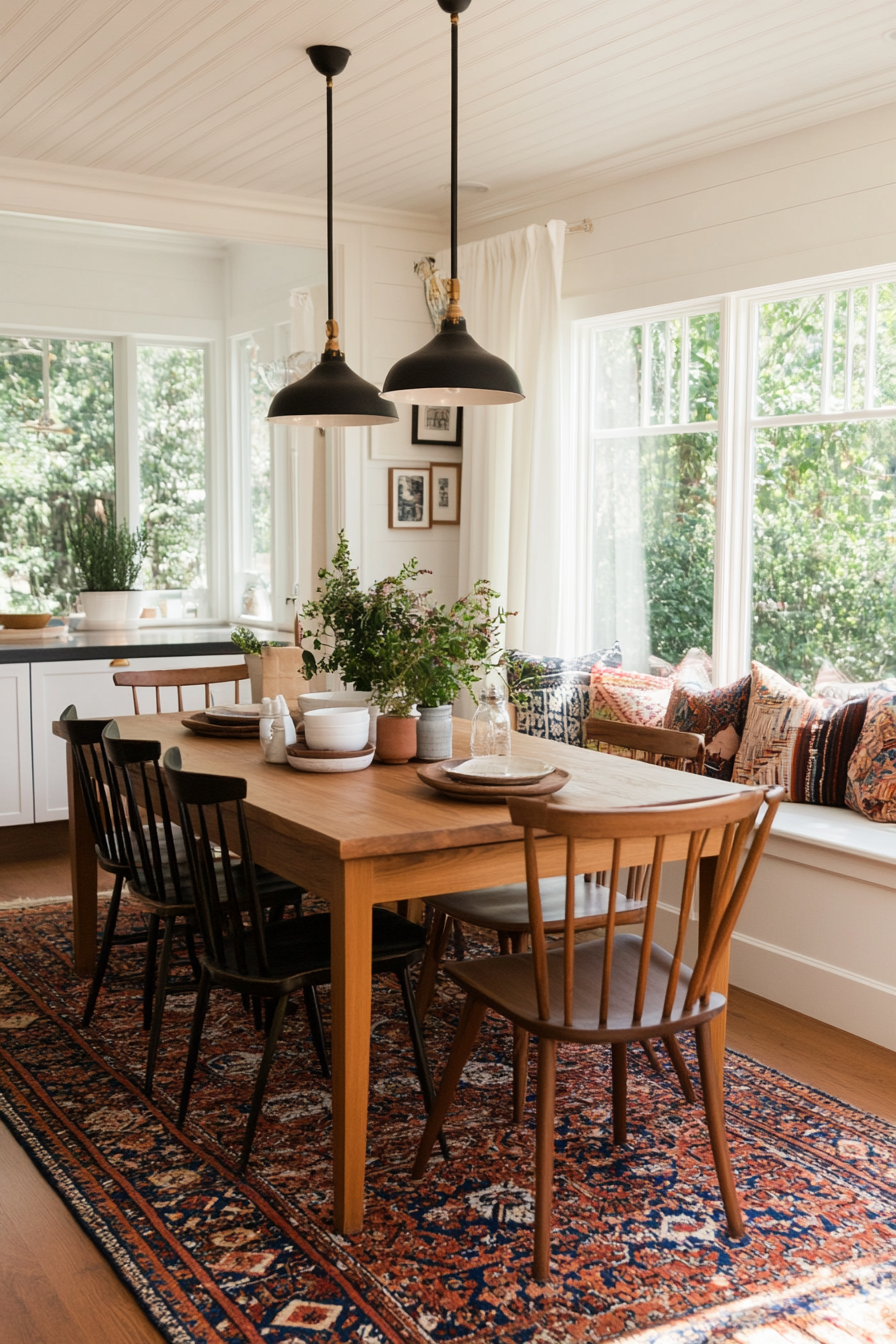 Industrial style breakfast nook