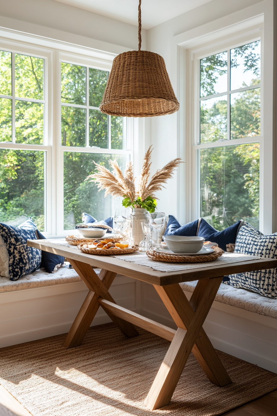 Coastal inspired breakfast nook