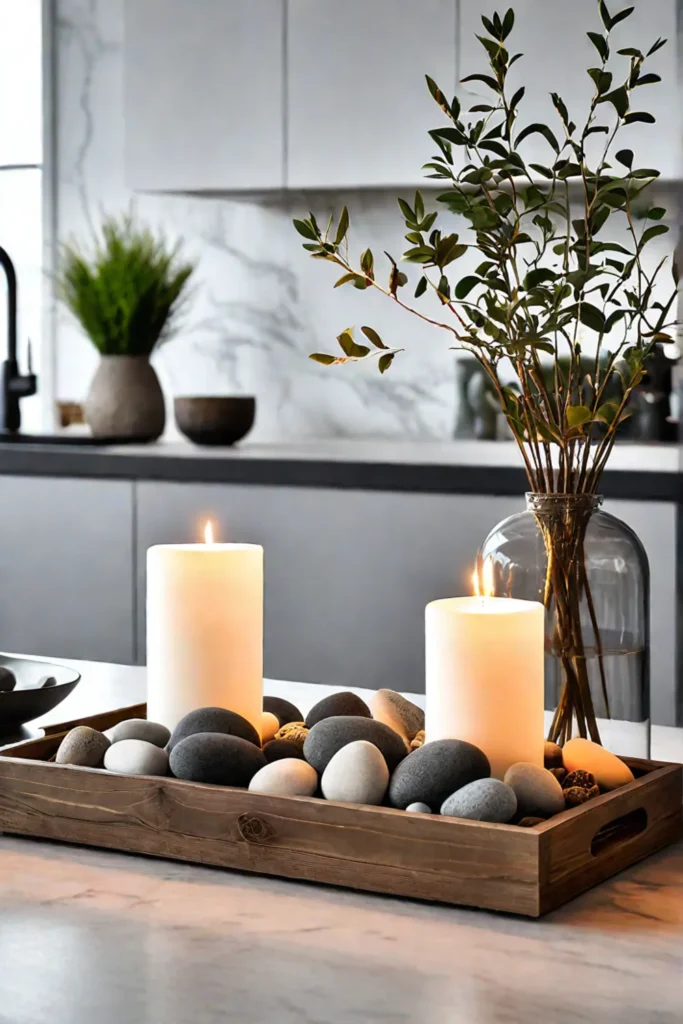 Rustic kitchen island decor