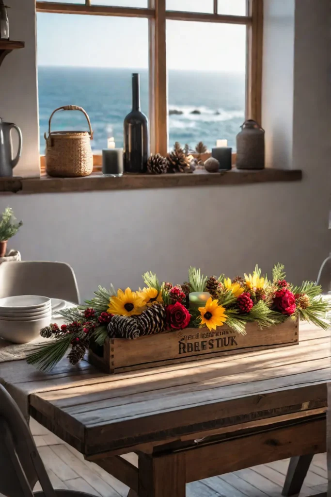 Rustic kitchen centerpiece 1