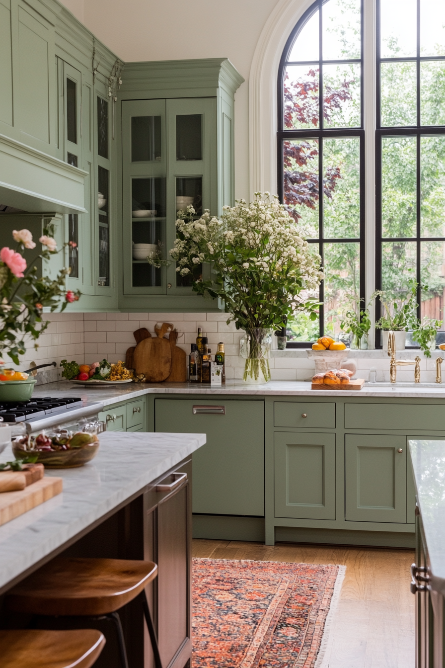 Modern green cabinets