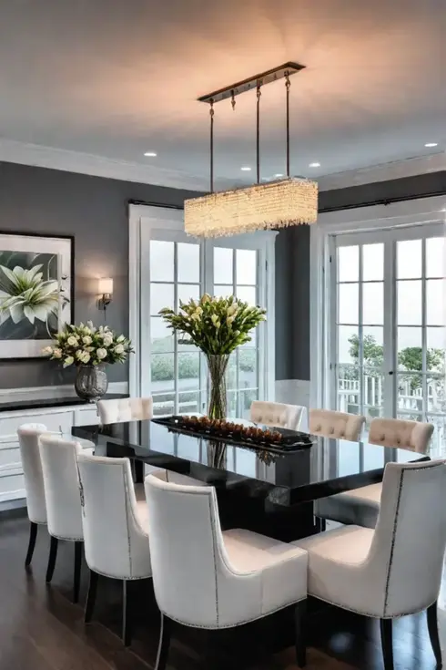 Sophisticated dining area