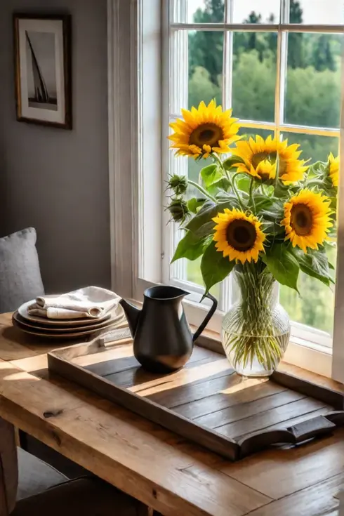 Rustic kitchen centerpiece