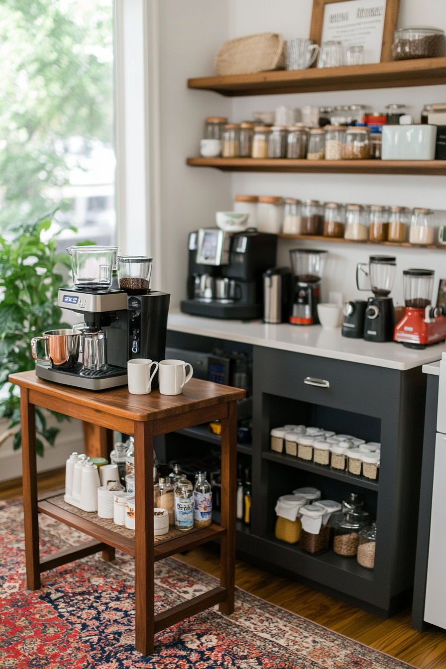 Stylish and functional coffee station