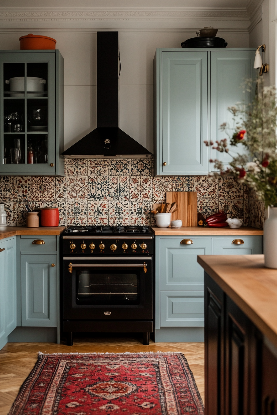 Eye-catching backsplash in the kitchen