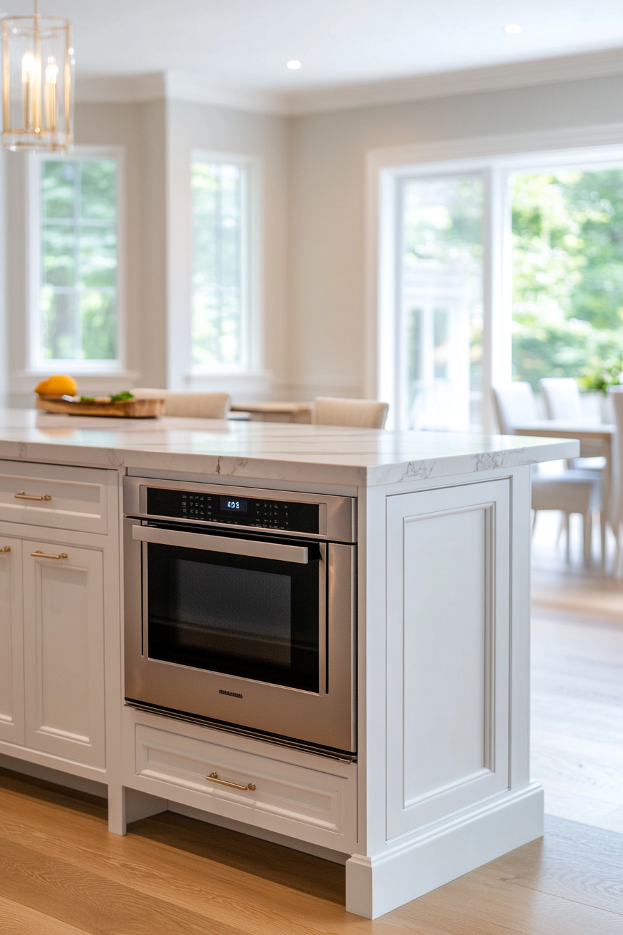 Kitchen island with matching appliances