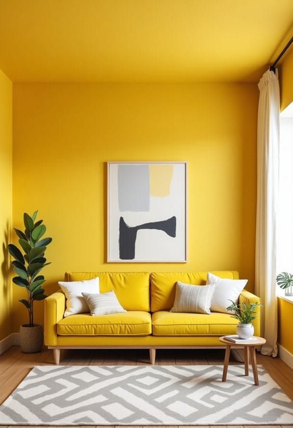 bright yellow tones