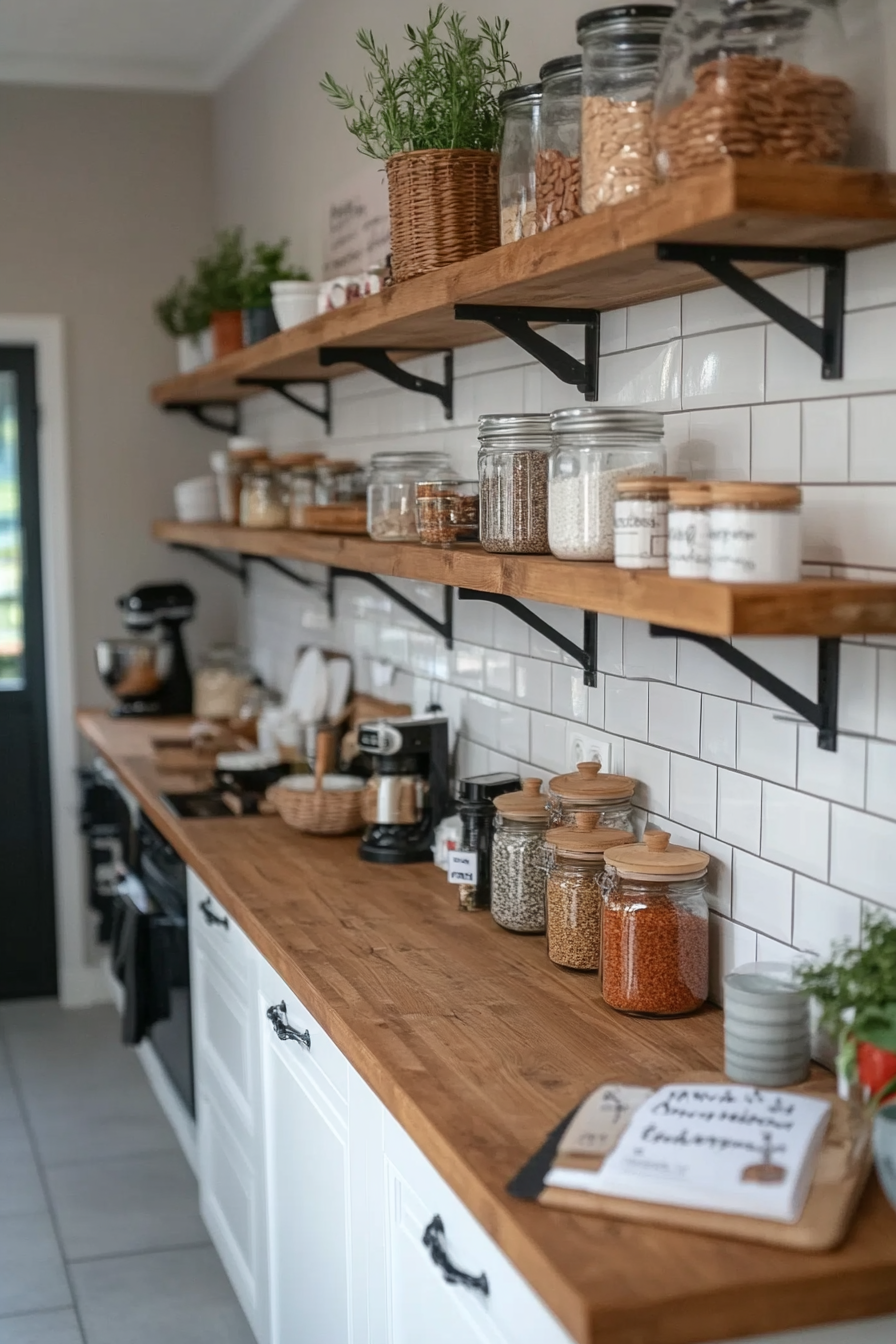 Vintage-inspired decor in a farmhouse kitchen