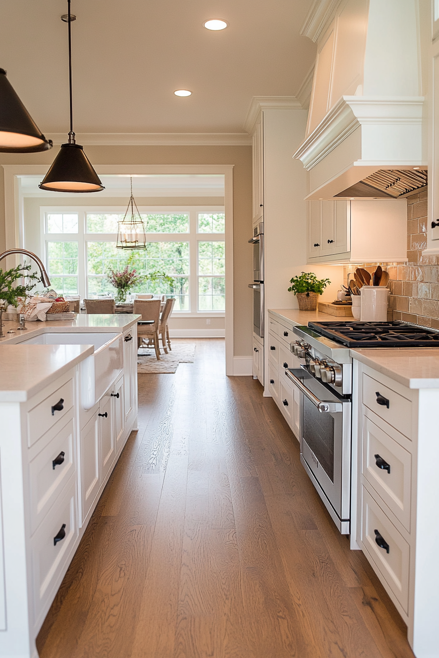 Creamy white cabinets with a soft, creamy finish