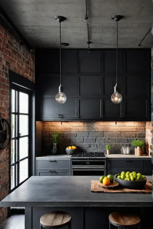 Industrial kitchen with <a href=