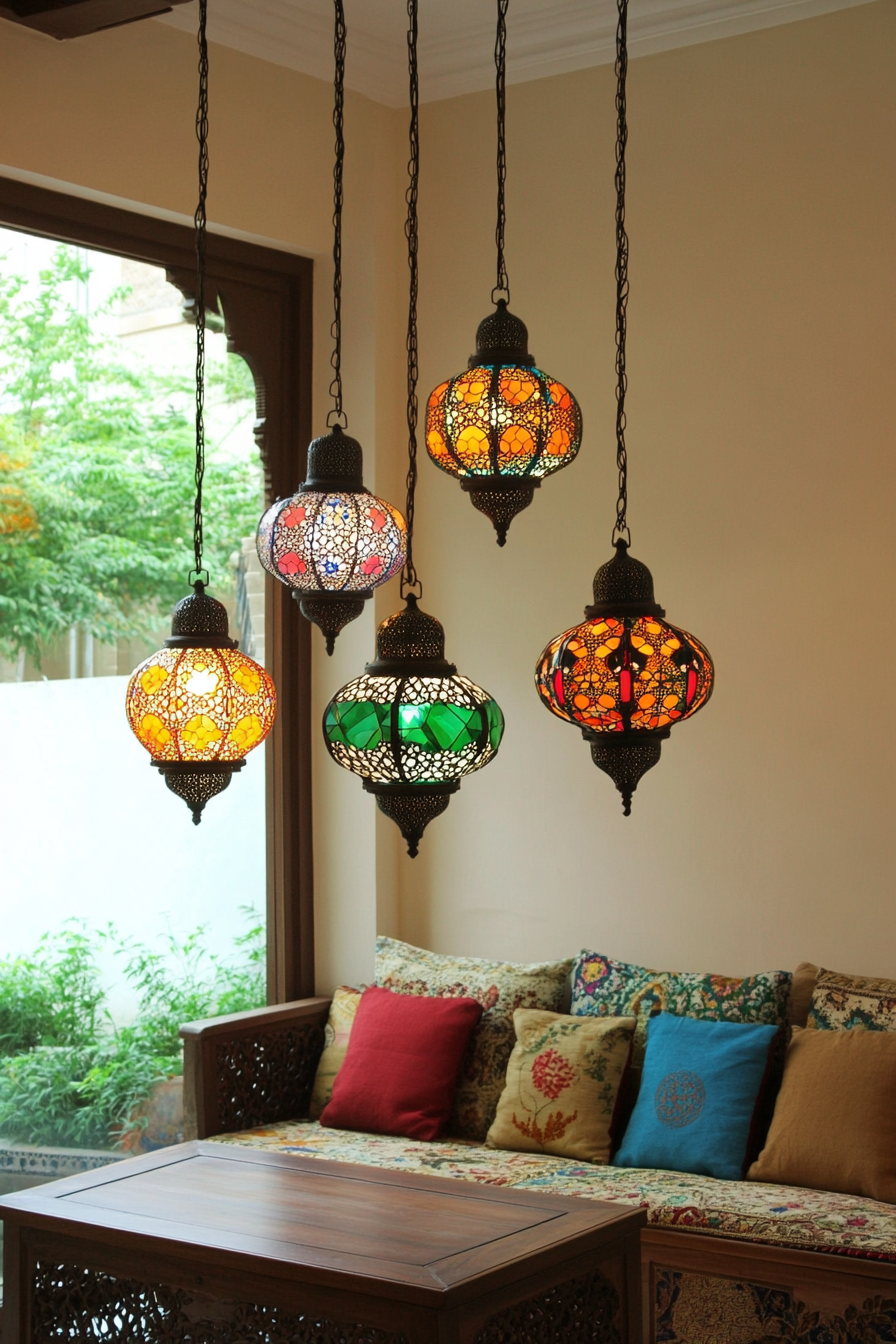 Moroccan lanterns for atmospheric lighting