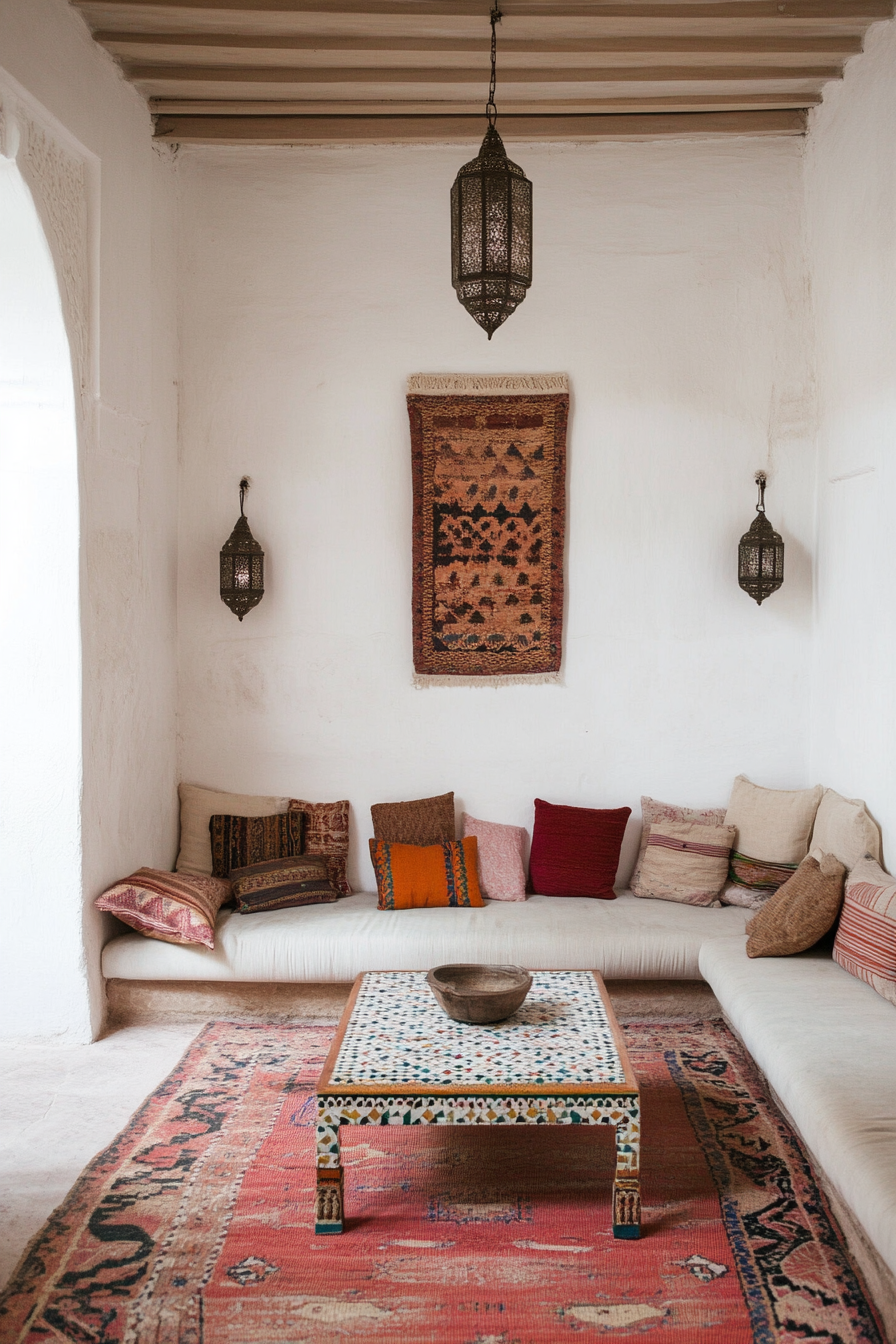 Low Moroccan seating arrangement