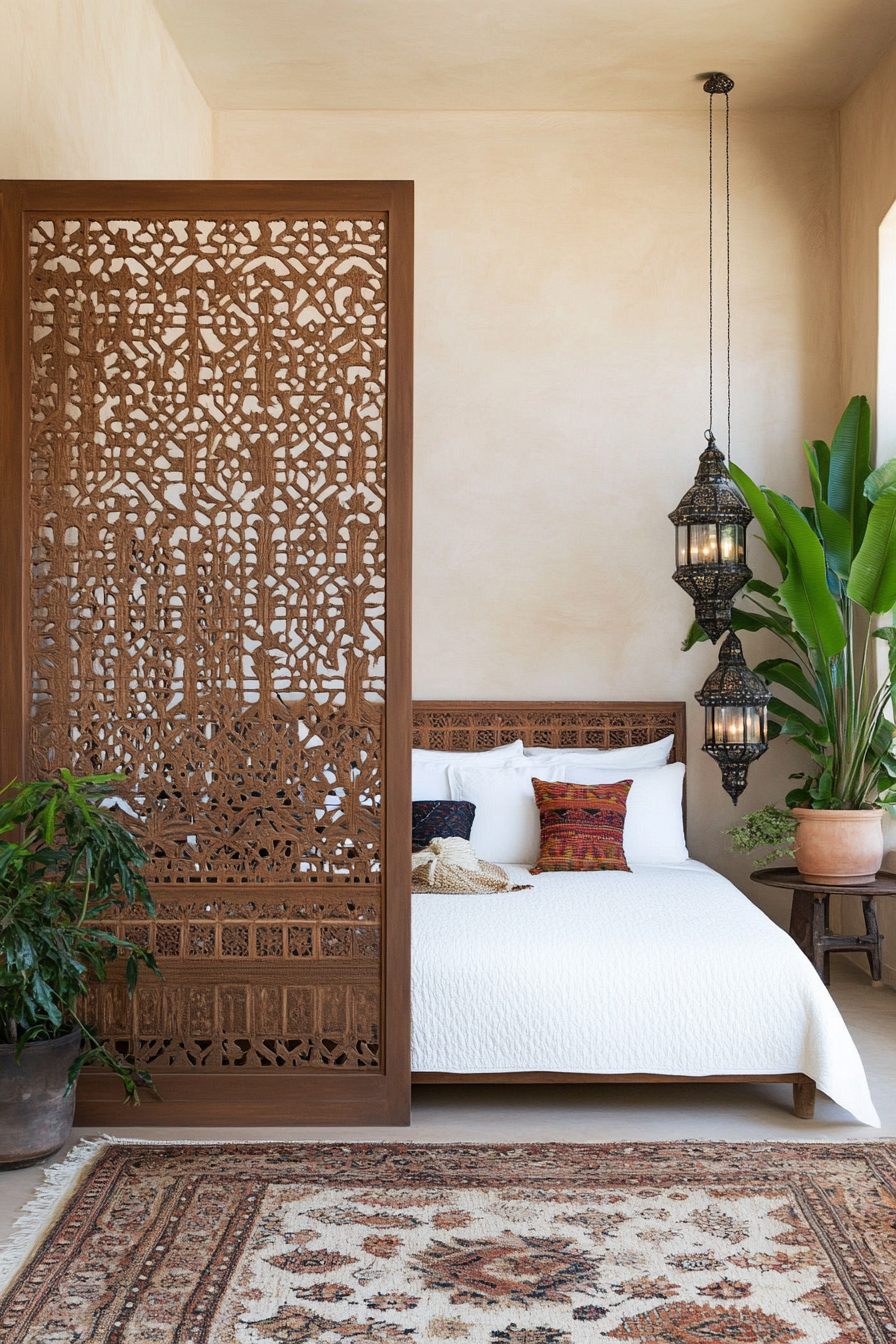 Elaborate Moroccan screens and room dividers