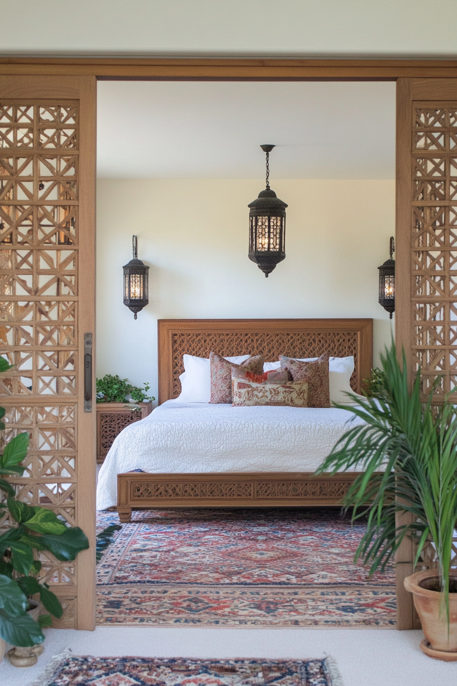 Elaborate Moroccan screens and room dividers