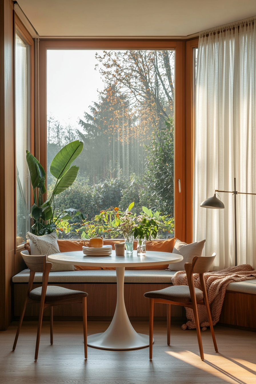 Tulip table in mid-century modern decor