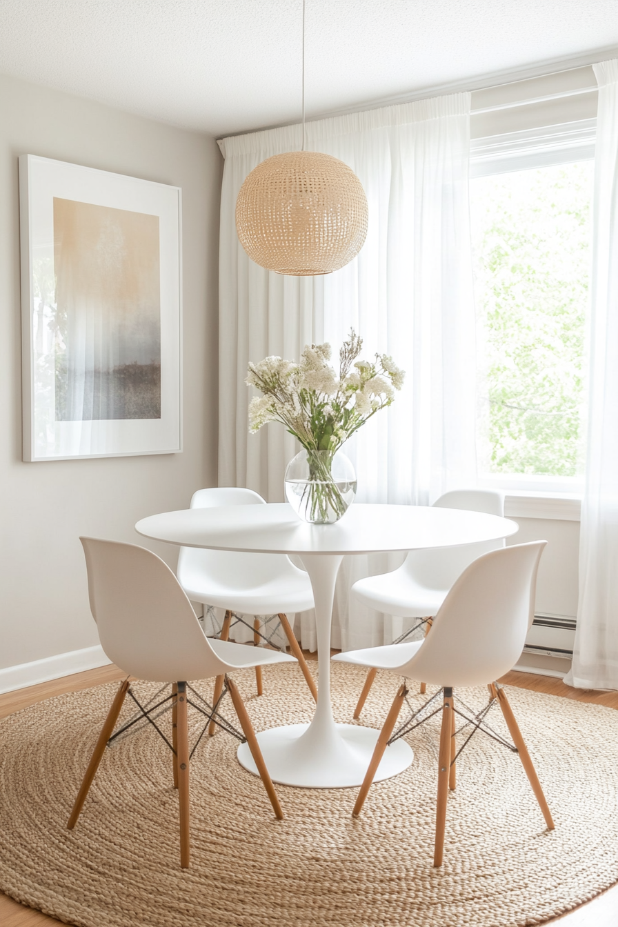 Tulip table in mid-century modern decor