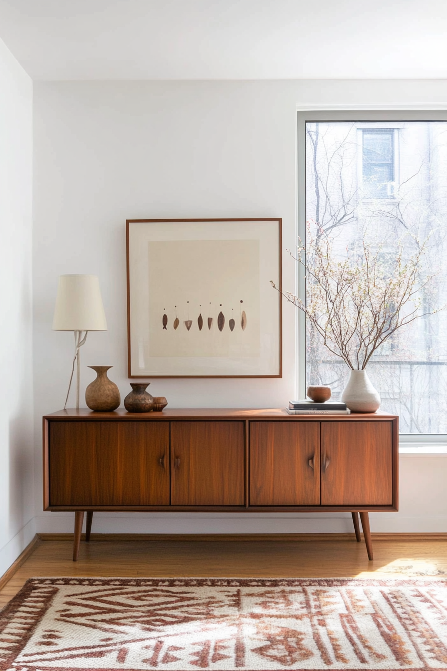 Sleek sideboard in a modern mid-century decor