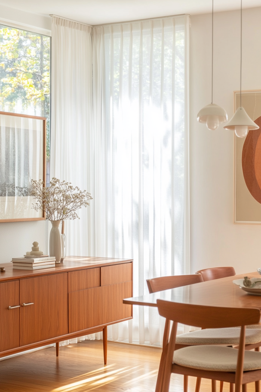 Sleek sideboard in a modern mid-century decor