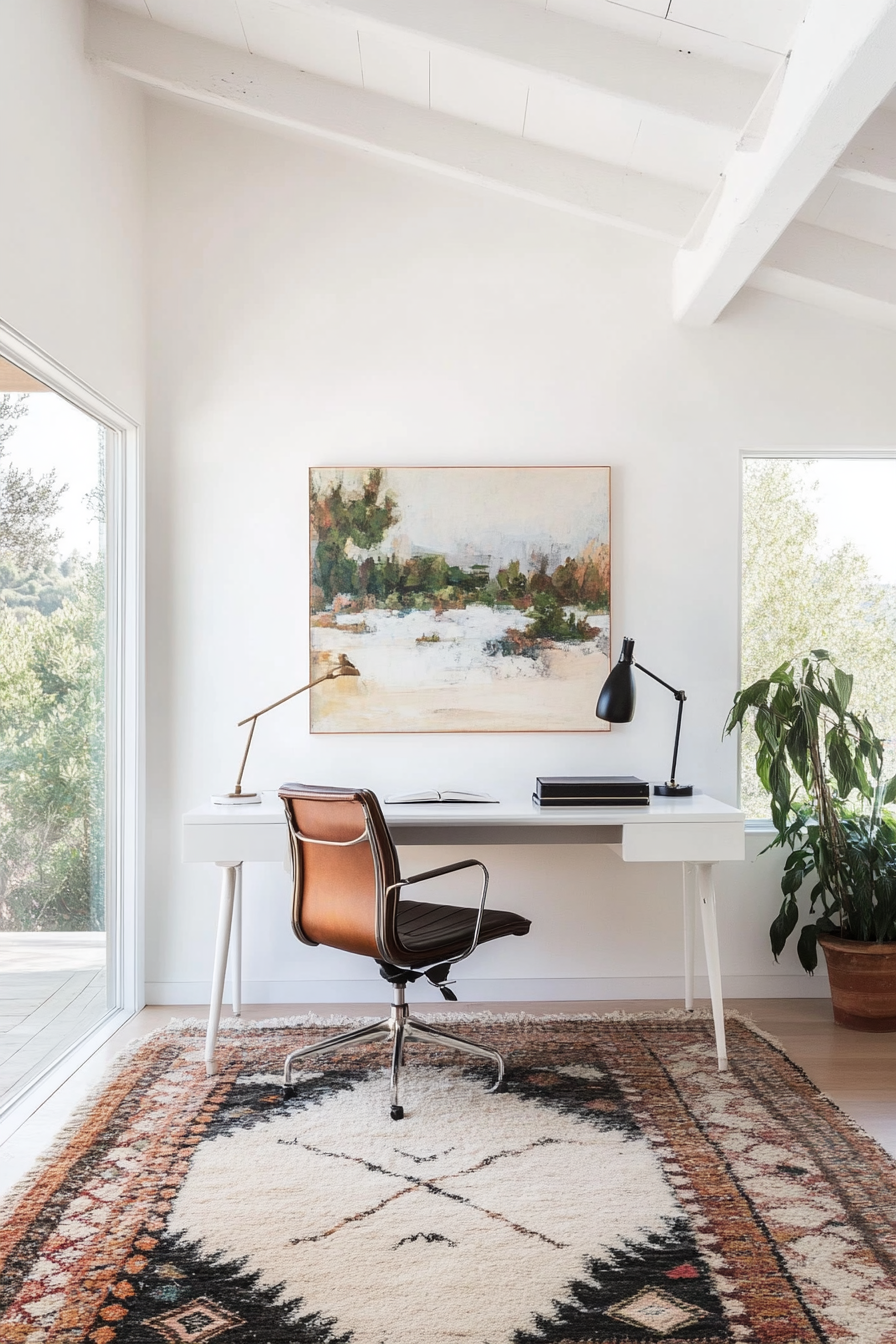 Iconic chair in mid-century modern decor