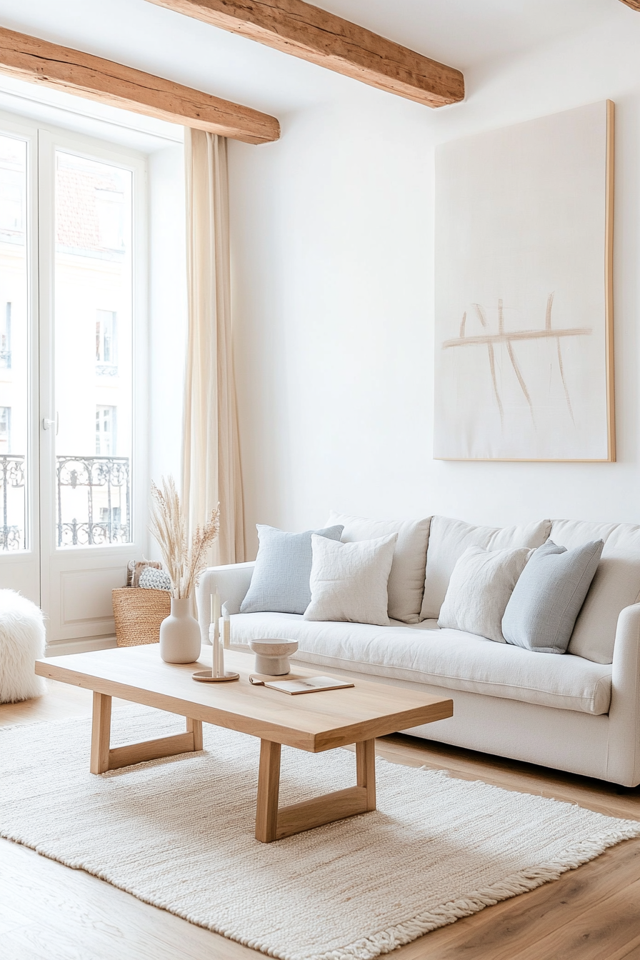 Living room with neutral color palette