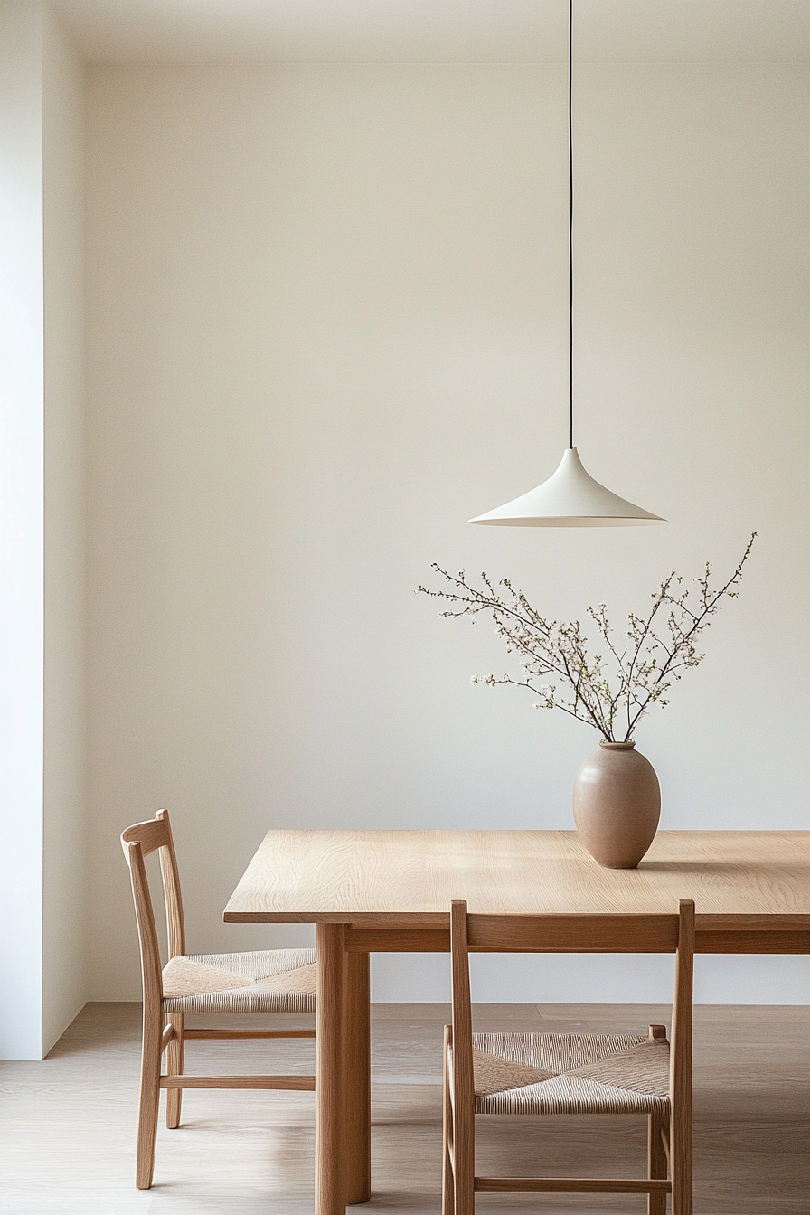 Dining room with minimalist elegance