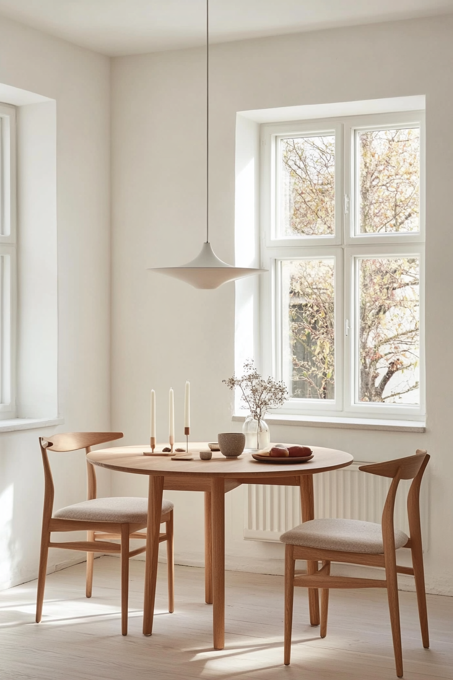 Dining room with minimalist elegance