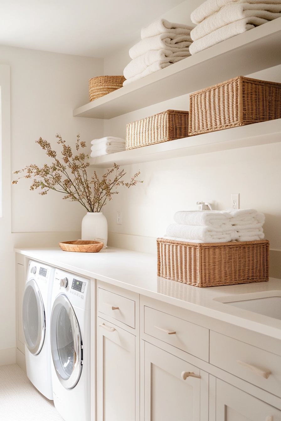 Efficient and stylish laundry room