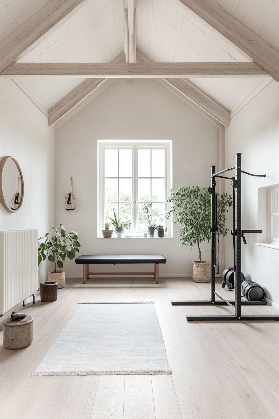 Clean and inviting home gym