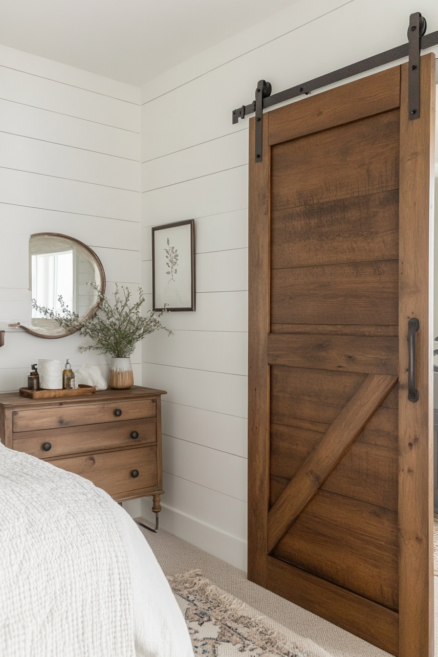 Barn doors for a rustic touch and functionality