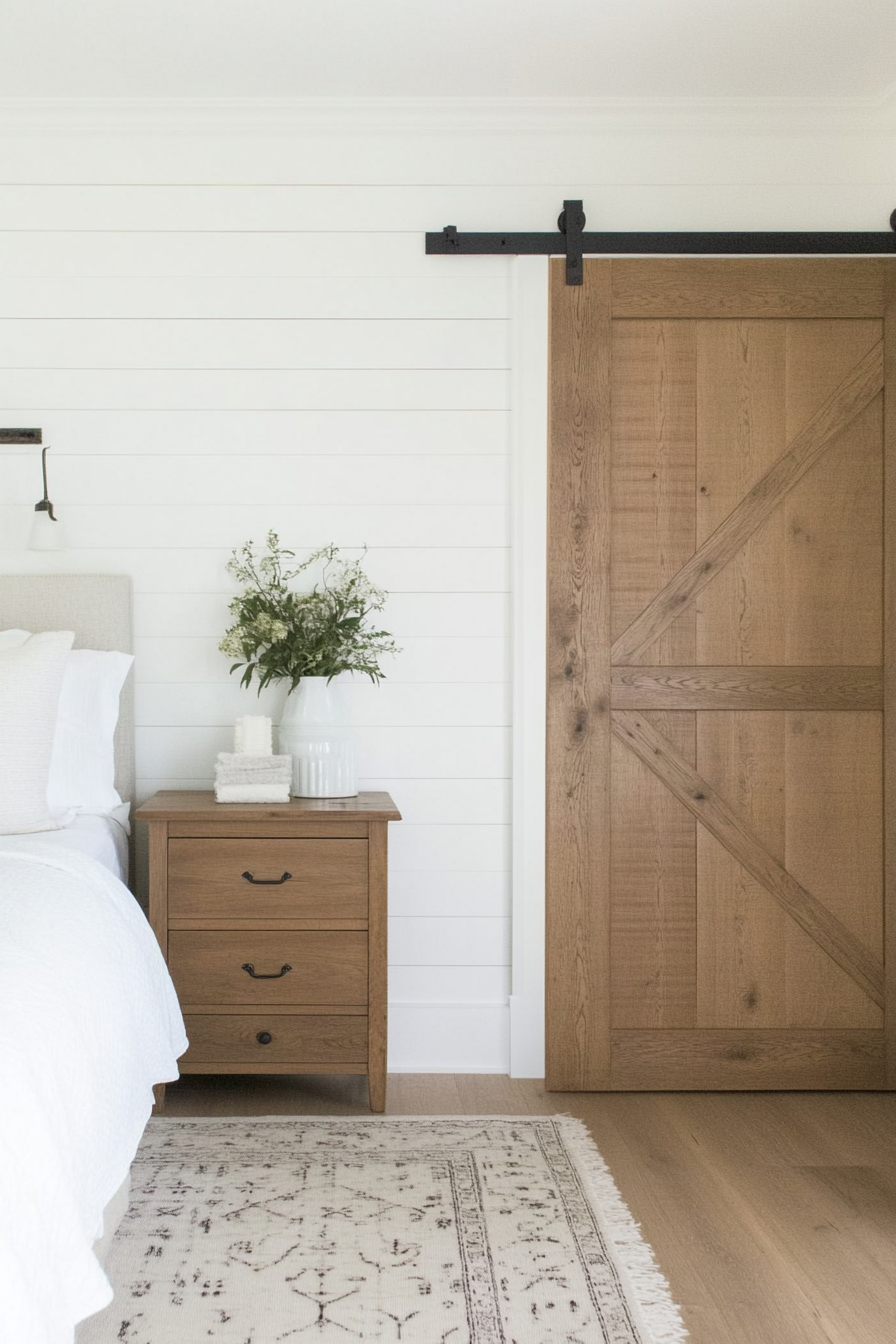 Barn doors for a rustic touch and functionality