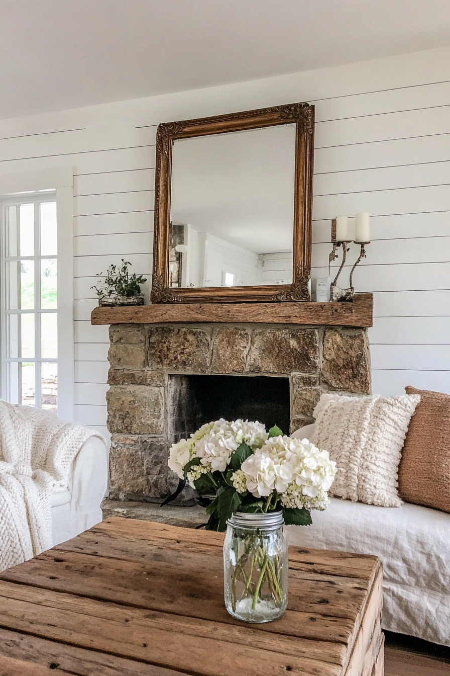 Antique mirrors for elegance and light