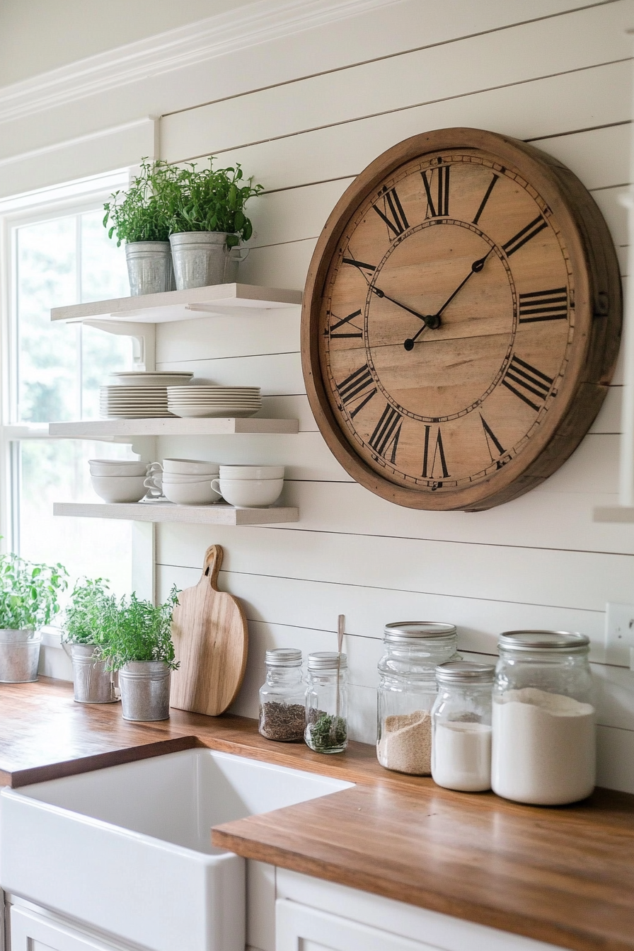 Farmhouse clocks for rustic charm and functionality