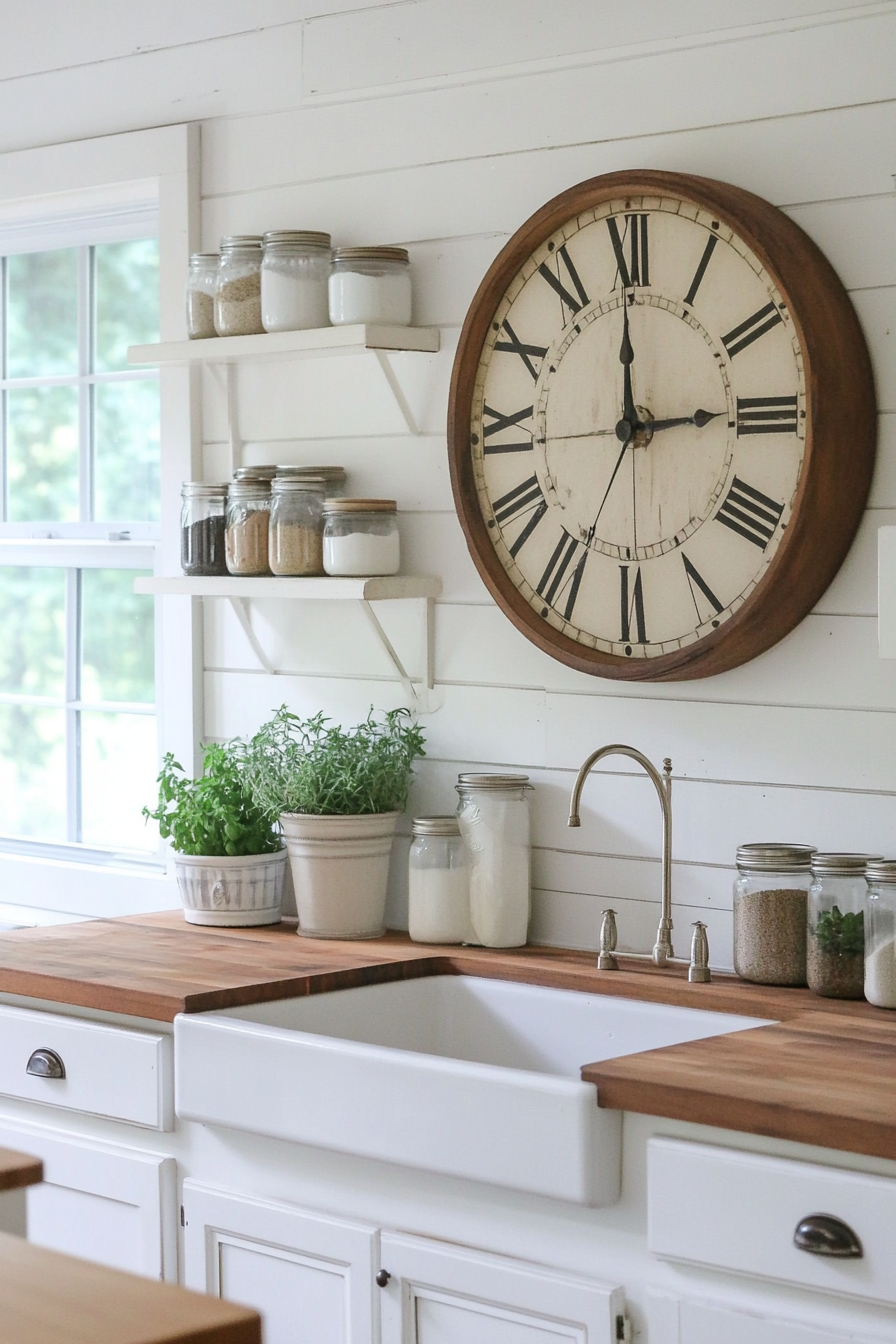 Farmhouse clocks for rustic charm and functionality