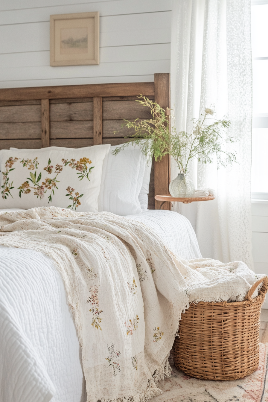 Quilts and throw blankets add cozy charm