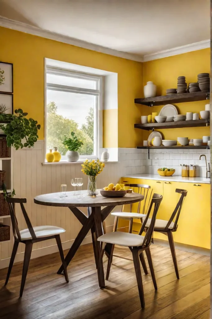 Cheerful little kitchen with dining area